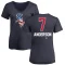 Women's Tim Anderson Name and Number Banner Wave V-Neck T-Shirt - Navy