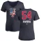 Women's T.J. Rivera Name and Number Banner Wave V-Neck T-Shirt - Navy