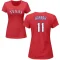 Women's Toby Harrah Name & Number T-Shirt - Red