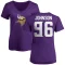 Women's Tom Johnson Name & Number Slim Fit T-Shirt - Purple