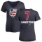 Women's Tomas Sandstrom Name and Number Banner Wave V-Neck T-Shirt - Navy