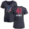 Women's Tommy Kahnle Name and Number Banner Wave V-Neck T-Shirt - Navy