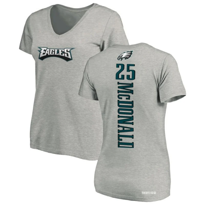 Philadelphia Eagles Fanatics Branded Personalized Name & Number Evanston  Stencil T-Shirt - Heather Gray