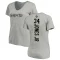 Women's Tony Jones Jr. Backer V-Neck T-Shirt - Ash