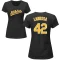 Women's Tony Larussa Name & Number T-Shirt - Black