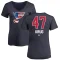 Women's Torey Krug Name and Number Banner Wave V-Neck T-Shirt - Navy