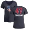 Women's Touki Toussaint Name and Number Banner Wave V-Neck T-Shirt - Navy