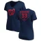 Women's Travis Blankenhorn RBI Slim Fit V-Neck T-Shirt - Navy