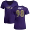 Women's Travis Jones Name & Number V-Neck T-Shirt - Purple