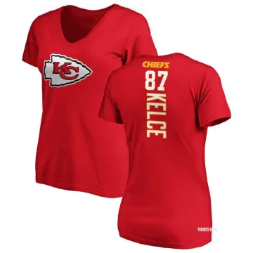 Women's Travis Kelce Backer Slim Fit T-Shirt - Red - Tshirtsedge