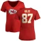 Women's Travis Kelce Name & Number Slim Fit T-Shirt - Red