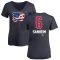 Women's Travis Sanheim Name and Number Banner Wave V-Neck T-Shirt - Navy