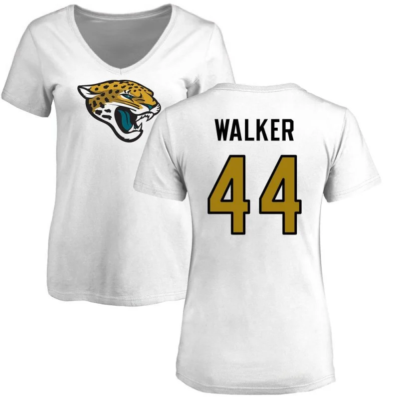 Women's Travon Walker Name & Number Slim Fit T-Shirt - White - Tshirtsedge