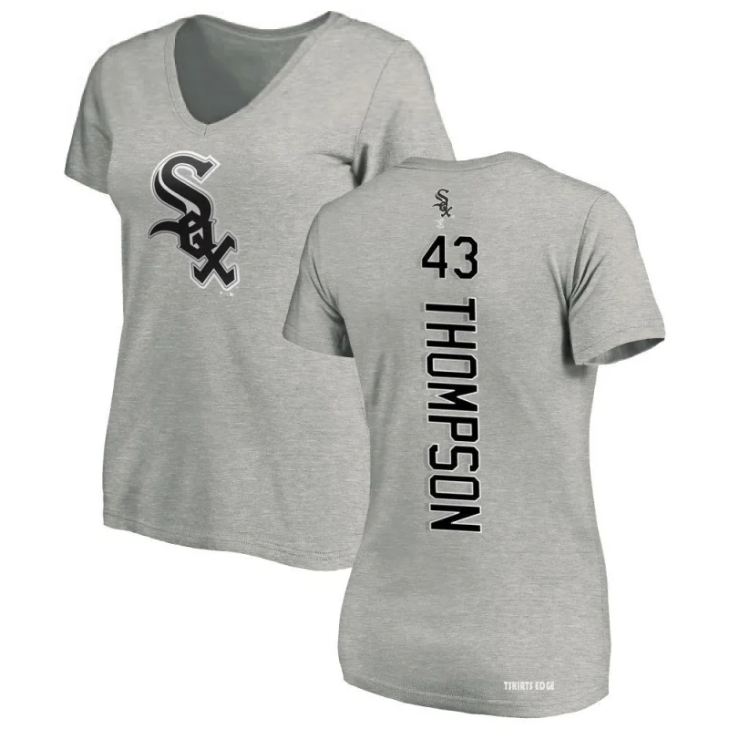 Women's Trayce Thompson Los Angeles Dodgers Backer Slim Fit T-Shirt - Ash