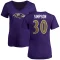 Women's Trenton Simpson Name & Number V-Neck T-Shirt - Purple