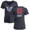 Women's Trevon Scott Name and Number Banner Wave V-Neck T-Shirt - Navy