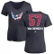 Women's Trevor van Riemsdyk Name and Number Banner Wave V-Neck T-Shirt - Navy