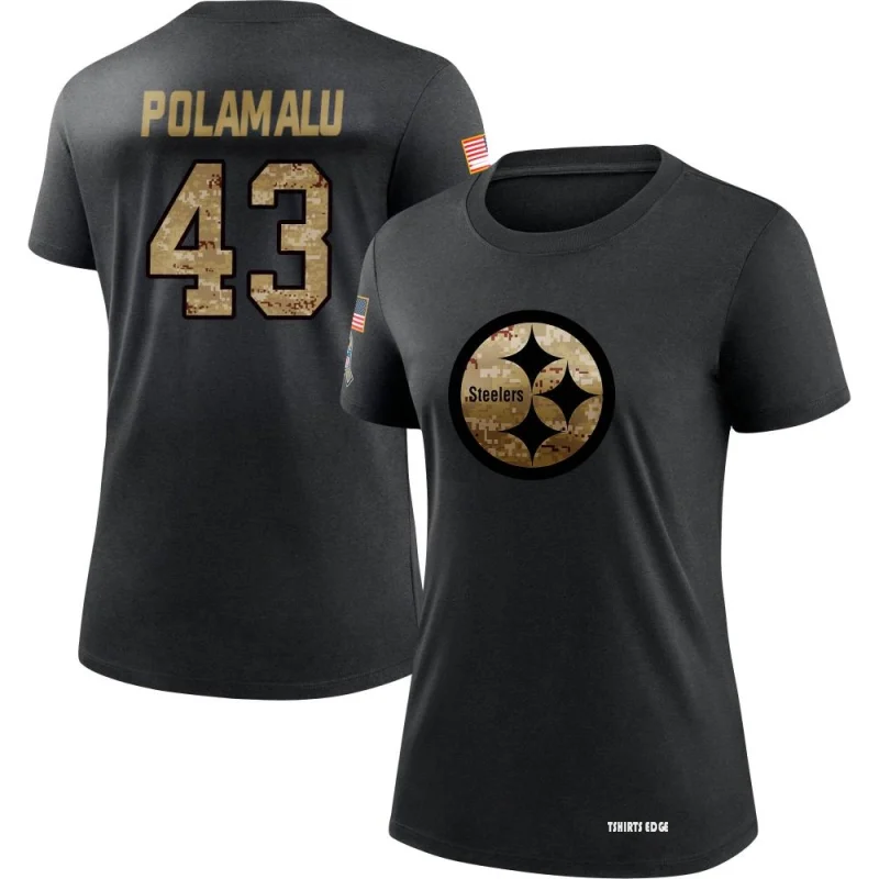 Women's Troy Polamalu 2020 Salute To Service Performance T-Shirt - Black -  Tshirtsedge