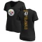 Women's Troy Polamalu Backer Slim Fit T-Shirt - Black