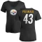 Women's Troy Polamalu Name & Number Slim Fit T-Shirt - Black