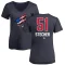 Women's Troy Stecher Name and Number Banner Wave V-Neck T-Shirt - Navy