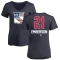 Women's Ty Emberson Name and Number Banner Wave V-Neck T-Shirt - Navy