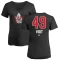 Women's Ty Voit Name and Number Banner Wave V-Neck T-Shirt - Black