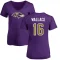 Women's Tylan Wallace Name & Number Slim Fit T-Shirt - Purple