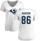 Women's Tyler Hudson Name & Number Slim Fit T-Shirt - White