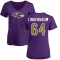 Women's Tyler Linderbaum Name & Number Slim Fit T-Shirt - Purple