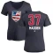 Women's Tyler Madden Name and Number Banner Wave V-Neck T-Shirt - Navy