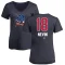 Women's Tyler Nevin Name and Number Banner Wave V-Neck T-Shirt - Navy