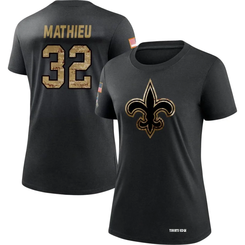 Tyrann Mathieu Name & Number Game Day V-Neck T-Shirt - Black - Tshirtsedge