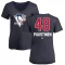 Women's Valtteri Puustinen Name and Number Banner Wave V-Neck T-Shirt - Navy