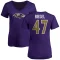 Women's Vince Biegel Name & Number V-Neck T-Shirt - Purple