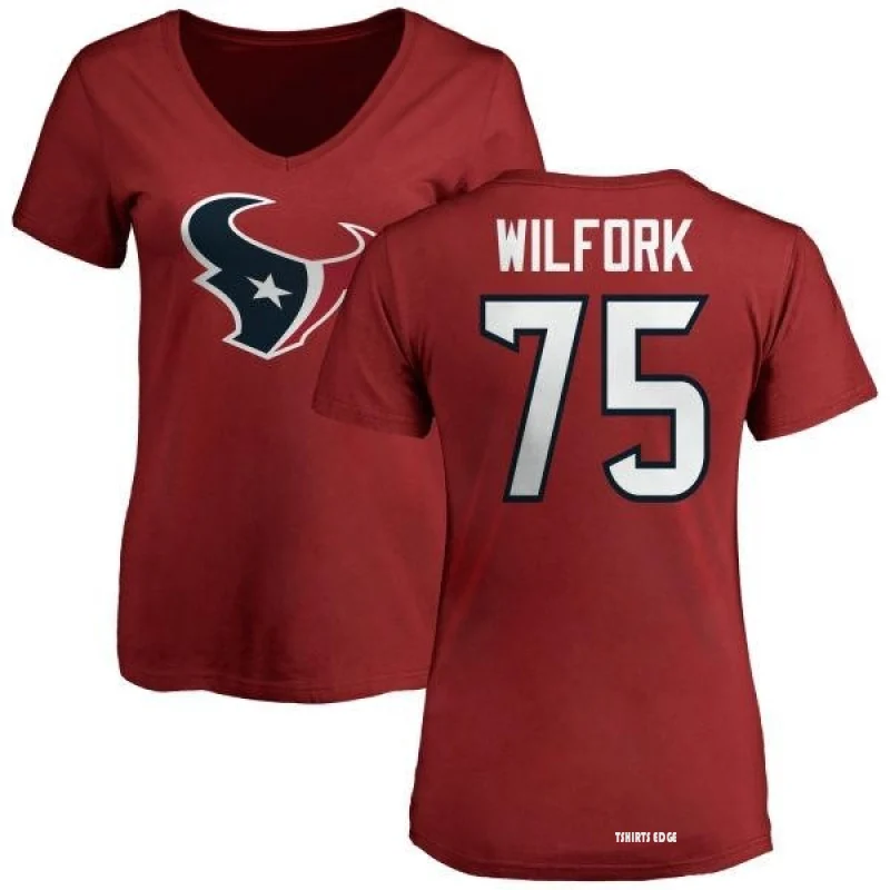 Vince Wilfork Name & Number T-Shirt - Red - Tshirtsedge