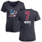 Women's Walt Weiss Name and Number Banner Wave V-Neck T-Shirt - Navy