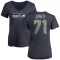 Women's Walter Jones Name & Number Slim Fit T-Shirt - Navy