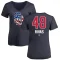 Women's Webster Rivas Name and Number Banner Wave V-Neck T-Shirt - Navy