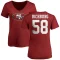 Women's Weston Richburg Name & Number Slim Fit T-Shirt - Red