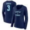 Women's Will Borgen Name & Number Victory Arch T-Shirt - Navy