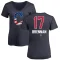 Women's Will Brennan Name and Number Banner Wave V-Neck T-Shirt - Navy