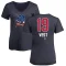 Women's Will Vest Name and Number Banner Wave V-Neck T-Shirt - Navy