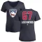 Women's William Lockwood Name and Number Banner Wave V-Neck T-Shirt - Navy