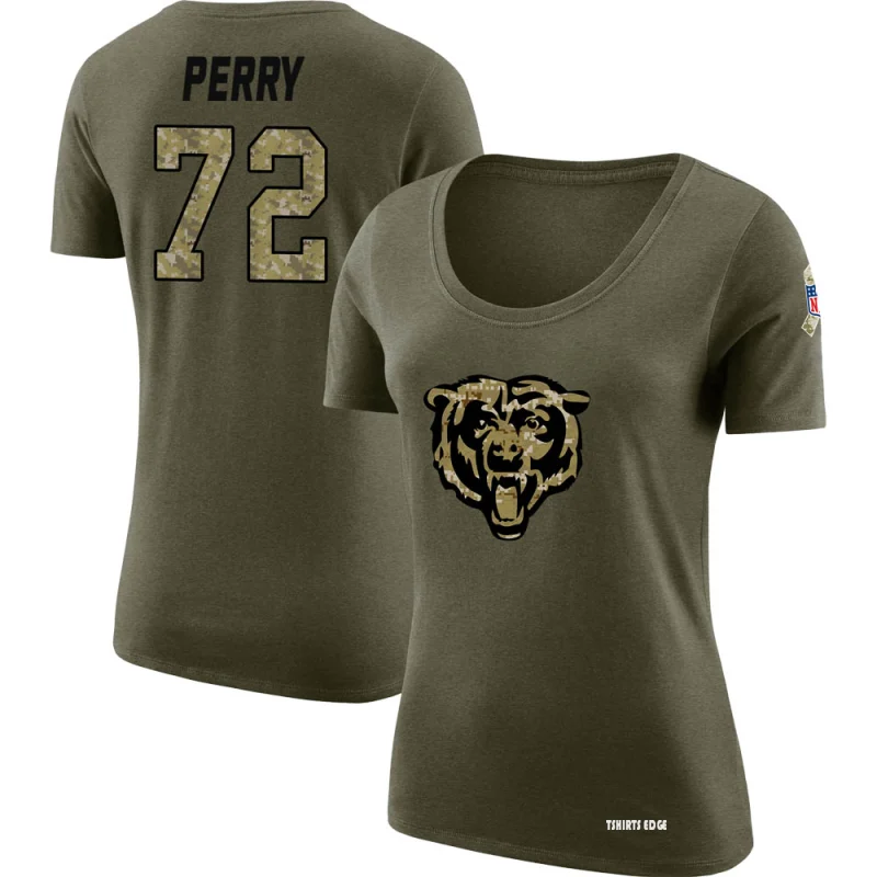 Women's William Perry Legend Salute to Service Scoop Neck T-Shirt - Olive -  Tshirtsedge