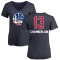 Women's Wilt Chamberlain Name and Number Banner Wave V-Neck T-Shirt - Navy