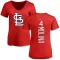 Women's Yadier Molina Backer Slim Fit T-Shirt - Red