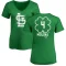 Women's Yadier Molina Dubliner Name & Number V-Neck T-ShirtKelly - Green