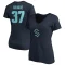 Women's Yanni Gourde Name & Number V-Neck T-Shirt - Navy