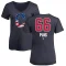 Women's Yasiel Puig Name and Number Banner Wave V-Neck T-Shirt - Navy